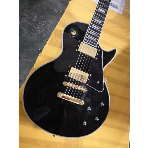 Chinese Factory Custom new High Quality Guitar custom ,Golden Top black Electric Guitar 67
