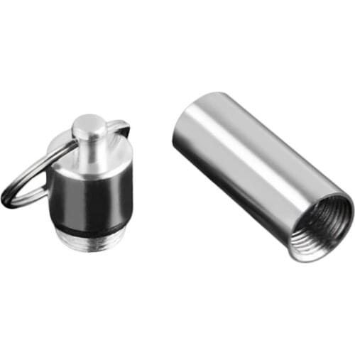 Small Size Keychain Design Travel Pill Box Waterproof Aluminum Alloy Pill Drug Storage Box Case Holder Container