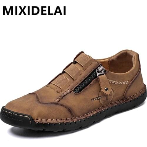 Brand Mens Casual Shoes Handmade Loafers Comfortable Breathable Flat Leather Mens Shoes Outdoor Men Sneakers Zapatos Hombre