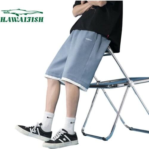 Hawaifish brand Shorts men summer 2021 wear Korean version trendy casual short pants high quality loose five-point beach pants