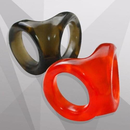 Soft Flexible Men Delay Ejaculation Double Cock Ring Penis Lock Adult Sex Toys for man great sex stimulation and pleasure