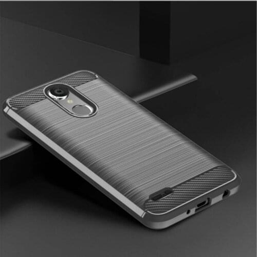 Soft TPU Case for LG Rebel4 It V36 Luxury Slim Soft Silicone Case For Phoenix4 Brushed Carbon Fiber Schockproof Phone Cover