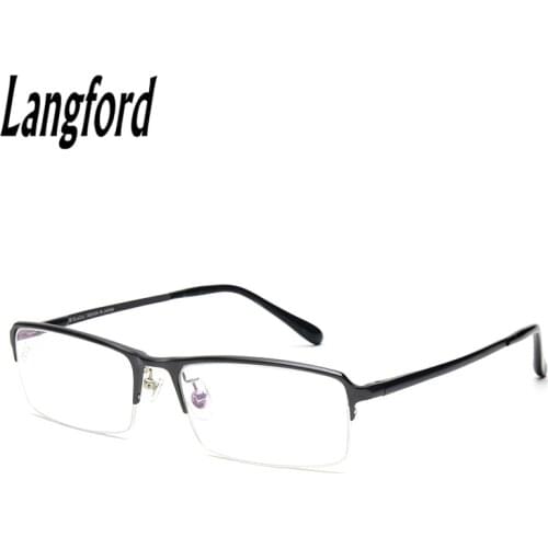 Langford brand Business glasses simple mens glasses frame half-frame prescription eyeglasses 58mm 1115