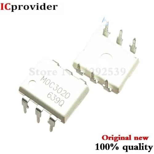 100pcs/lot MOC3020 OPTOISOLATOR 4.17KV TRIAC DIP-6 Best quality