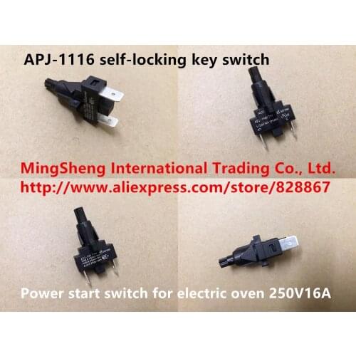 Original new 100% APJ-1116 self-locking key switch 250V16A power start switch for electric oven
