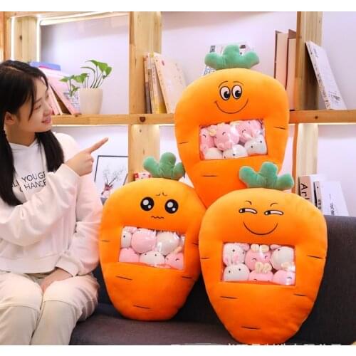 Creative 50/55cm plush carrot dinosaur cute pillow comfortable office Home cushion good quality Soothing doll christmas gift kid