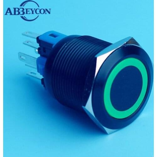 Professional Metal Push Button Switch 22mm Stainless Steel LED Illuminated Light Button Switches Self-locking