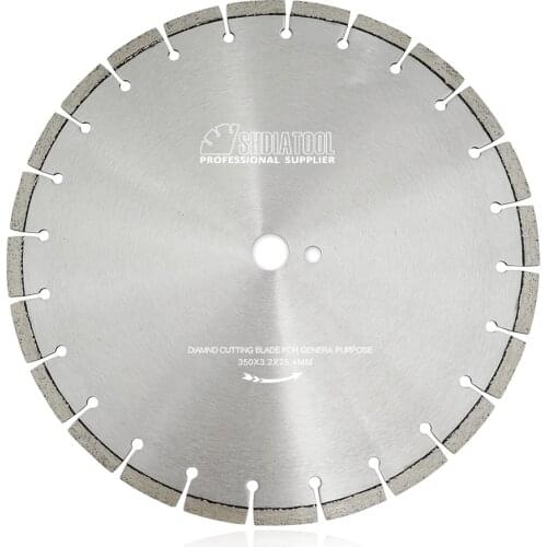 SHDIATOOL 1pc 350mm Laser welded professional diamond saw blades 14" cutting blades for hand-held saw