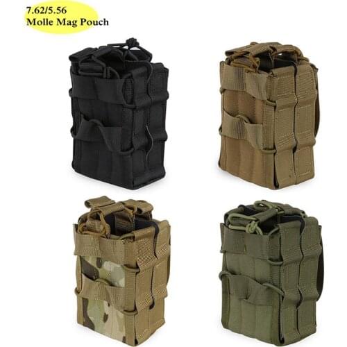 Airsoft Molle System Double Magazine Pouch Tactical AK 7.62 M4 5.56 Rifle Hunting Accessories Paintball Pouch Military Magazine