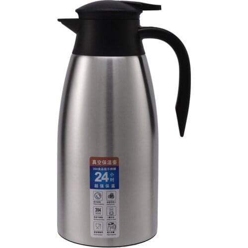304 Stainless Steel 2L Thermal Flask Vacuum Insulated Water Pot Coffee Tea Milk Jug Thermal Pitcher for Home And Office