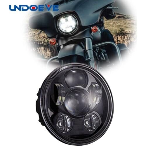 Undoeve 5-3/4 5.75 Inch 45W LED Projector Headlight for Motorcycles Headlamp