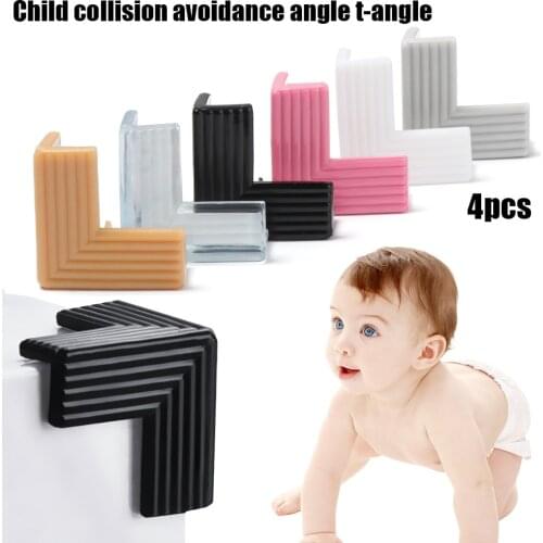 4PCS Baby Safe Corner Protector Table Desk Corner Guard Soft Silicon Edge Anticollision Guards For Baby Kids Security Protection