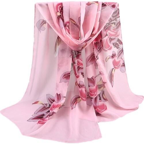 Women Fashion New Fashion Spring/summer Women Floral Printing Beach Silk Scarf Shawls Female Long Beach Sunscreen Hijab Scrawl
