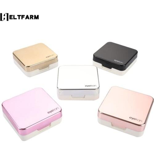 1PC Contact Lens Case Square Travel Portable Solid Color Lens Cover Container Holder Storage Soaking Box Fashion Accessories