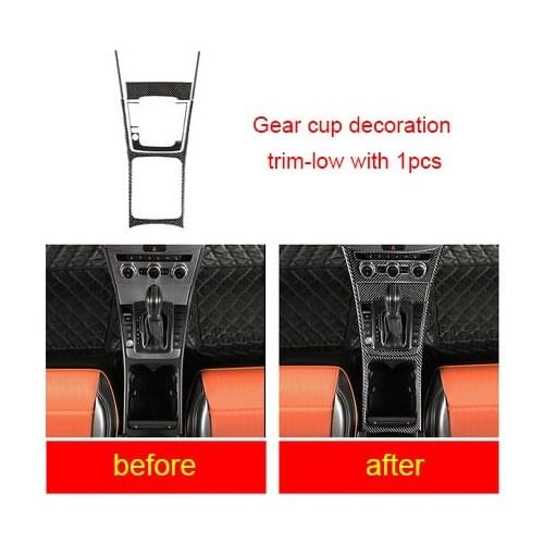 For Volkswagen Magotan 2012-2016 CC 2012-2018 passat B7 carbon fiber Gear cup decoration trim 1pc