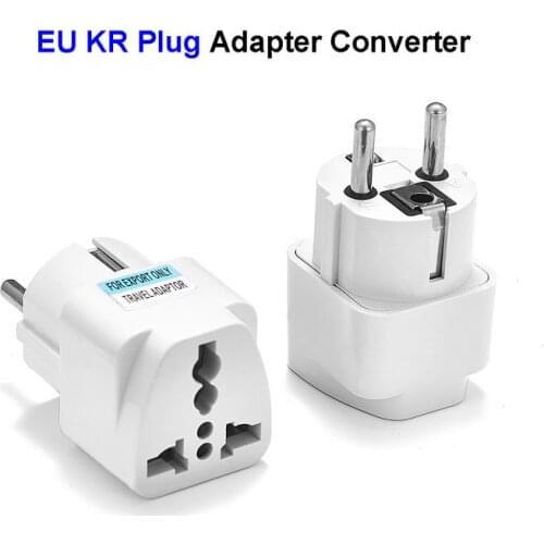 Universal European EU Plug Adapter International AU UK US To EU Euro Travel Adapter Electrical Plug Converter Power Socket