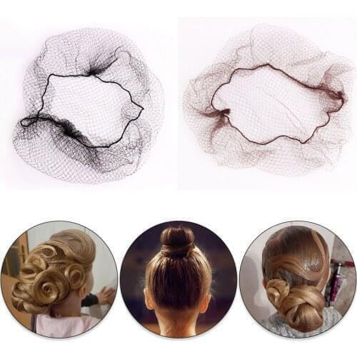 10pcs Durable Nylon Hair Net Hair Hairstyle Tool Black Brown Blond 5mm Mesh Hair Styling Hairnets Invisible Soft Weaving Net