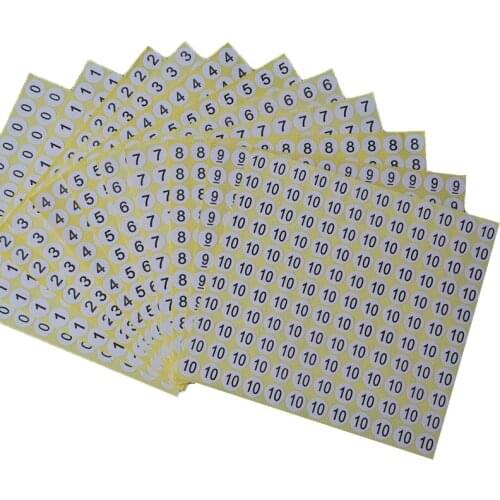 15 Sheet 0-60 Number Stickers For DIY Craft Self Adhesive Tags Sticker Home School Office Decor Number Labels Nail Polish Tags