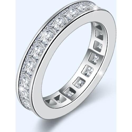 18 K White Gold 100% Real Natural Moissanite Ring for Women Fine Anillos De Bizuteria 925 Jewelry 18K Gold Ring with Box