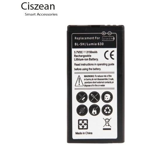 1x 2150mAh BL-5H replacement Battery For Nokia Lumia 630 636 638 635 Bateria Betterie Accumulator AKKU PIL