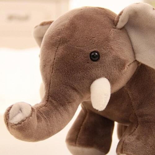 25cm Cute Elephant Animal Plush Stuffed Doll Kids Toy Home Sofa Bed Home Decoration Huggable
