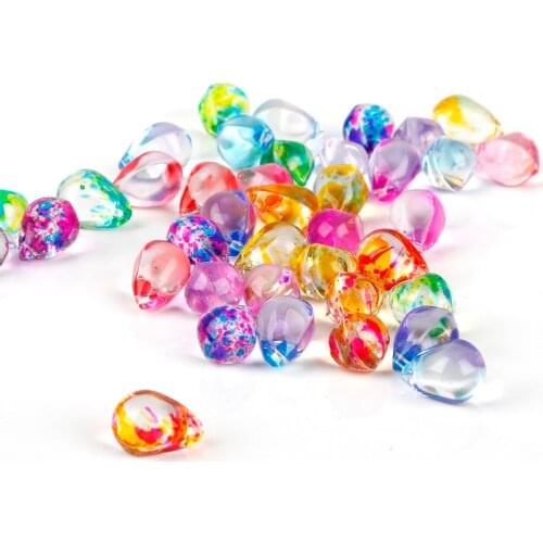 5pcs 13x10mm New Glass Waterdrop Lampwork Beads Charm Pendant For Handmade Jewelry Making DIY Earring Findings