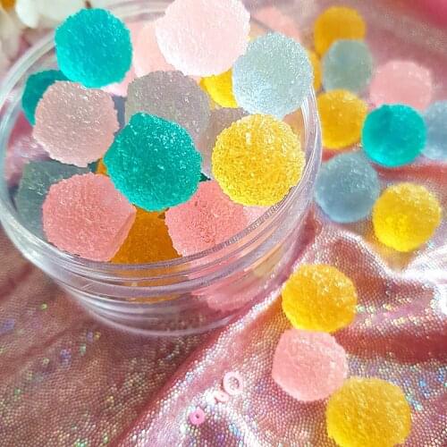 7 Pcs Mini Candy Charms Beads Mixed Resin Candy Donut Beads