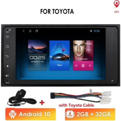 2Din Android 10 Car Radio Video Player for Toyota RAV 4 2001-2008 Corolla RAV4 Prado Hilux Terios Vitz Avanza Land Multimedia