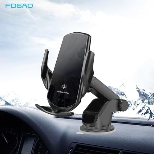 Automatic Clamping 15W Qi Car Wireless Charger for iPhone 12 11 Pro XS XR X 8 Samsung S21 S20 Magnetic USB Charging Phone Holder