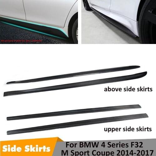 M4 Carbon Fiber Side Skirts Body Kit for BMW 4 Series F32 M Sport Coupe Side Bumper Apron 2014 2015 2016 2017