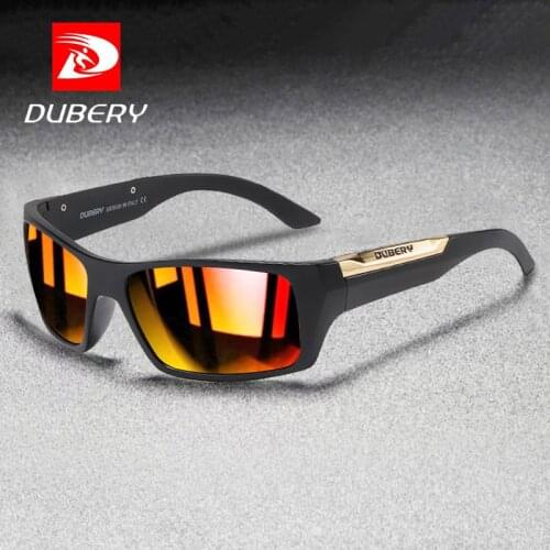 DUBERY Brand Mens Casual Sports Style Sunglasses Polarized Lens Change Vision Block Dazzling Glare UV400 Sunglasses D186