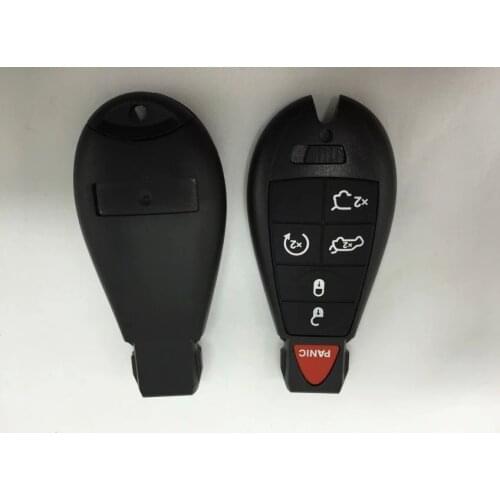5PCS/lot For Chrysler Cherokee Smart Remote Key Shell Case 5+1 Button Keyless Entry Fob Car Alarm Key Cover