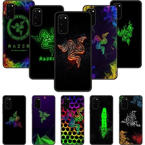 Phone Case For SamSung Galaxy S Note 10 20 7 6 9 8 Plus Edge E Ultra Lite Black Cover Etui Tpu Shell Game Brand Razer Snake