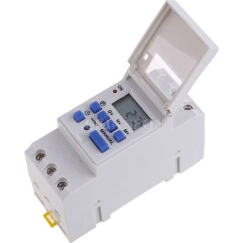 DHL 100PCS THC15A Weekly Programmable Electronic Timer Digital Time Switch (Size: 86.5mm, Color: White)