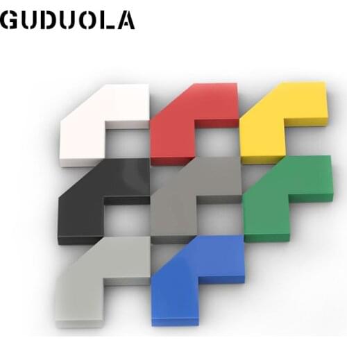 Guduola Tile 2x2 Corner with Cutouts (27263/39726) MOC Building Block Toys Parts 60pcs/LOT