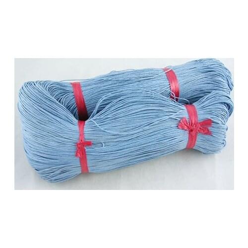 Cotton Wax Cord, Lt. Blue, 1mm in diameter, about 400m/bundle