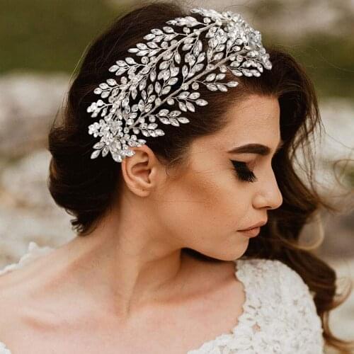 ZMHP308 Silver Golden Rhinestone Bridal Headpiece Tiaras Wedding Hair Jewelry Bridal Hair Accessories Crown Crystal Headbands