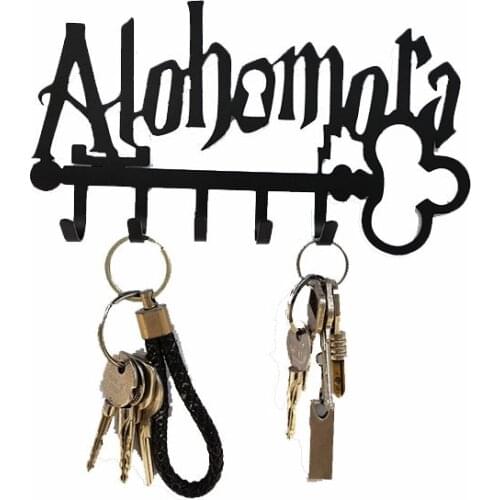 Halloween Creative Metal Key Holder with 5 Hooks Wall Mounted Key Hanger Door Black Hanger Towel Rack