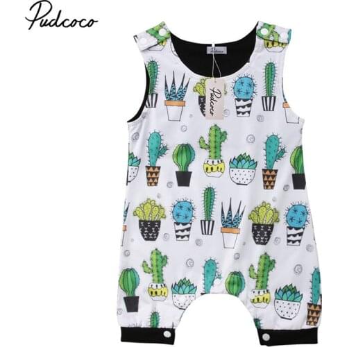 Newborn Summer 2018 Cotton Newborn Baby Boy Girls Clothing Vest Romper Baby Boy Clothes Outfits