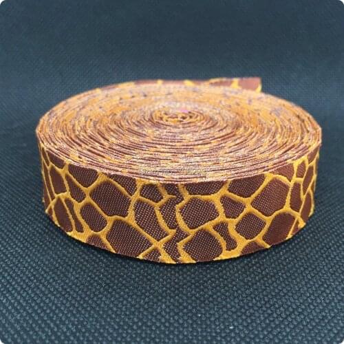 ZERZEEMOOY HOT!!! NEW wholesale 7/8'' 22mm Wide giraffe pattern style Woven Jacquard Ribbon dog chain accessories 10yards/lot