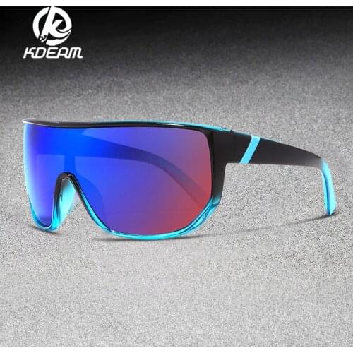 KDEAM Fashion Oversized Sunglasses for Men Women Designer Outdoor Mirror Lens Big Frame UV400 Men Women Sun Glasses Goggles A106