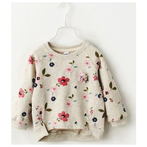 Autumn new childrens wear Korean version, girls sweater, bottoming shirt flower collar sweater
