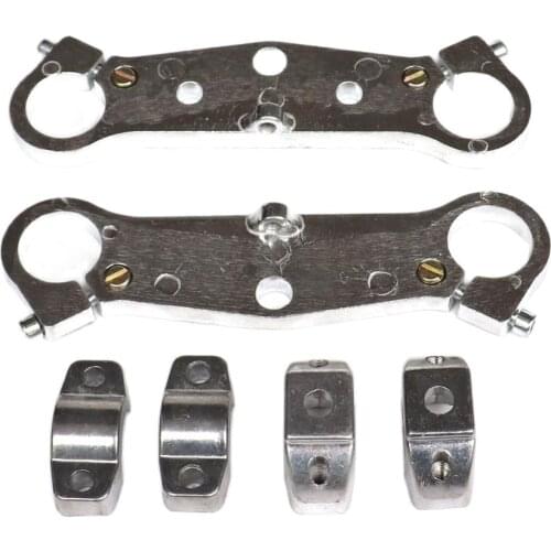 Motorcycle Front Fork Shock Triple Tree Clamp Upper Lower for 47cc 49cc Dirt Bike