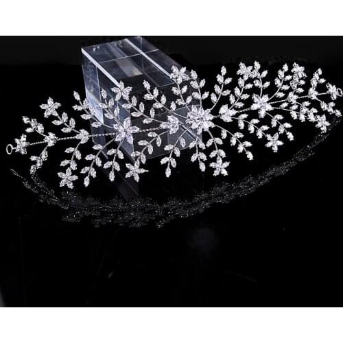 Luxury AAA Zircon Bridal Headpieces Full Crystal Tiaras Women Headbands for Wedding Party/Birthday/Dancing