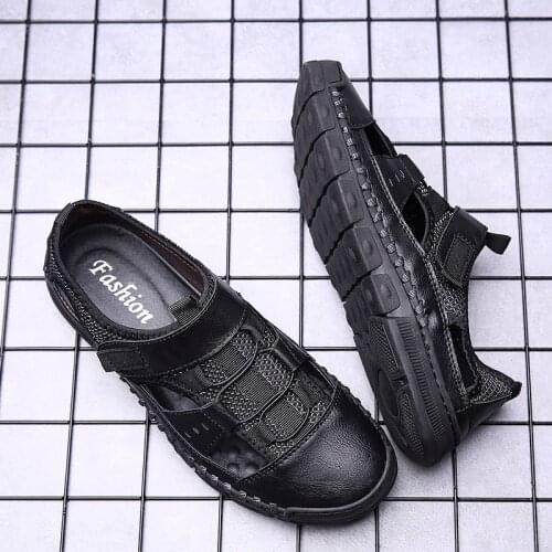 2020 summer shoes genuine leather for men sandals man fashion mountain outdoor water footwear beach hiking closed mens handmade