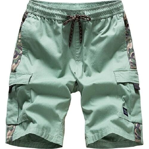 Summer Cargo Men Shorts Camo Cotton Short Pants Fashion Men Clothing High Waist Casual Shorts Men Drawstring Shorts With Pockets