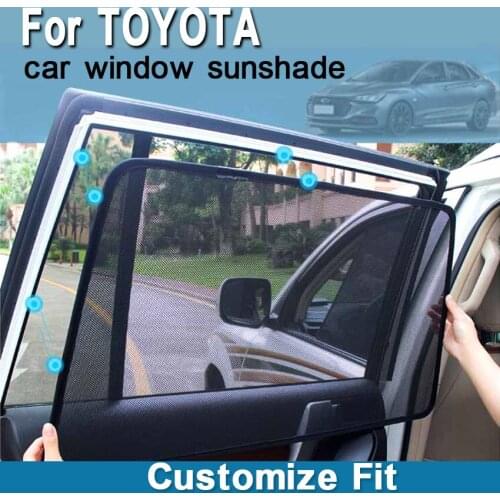 BARNOV Car Special Curtain Window SunShades Mesh Shade Blind Original Custom For TOYOTA LAND CRUSIER 4500 GX460 SIENNA