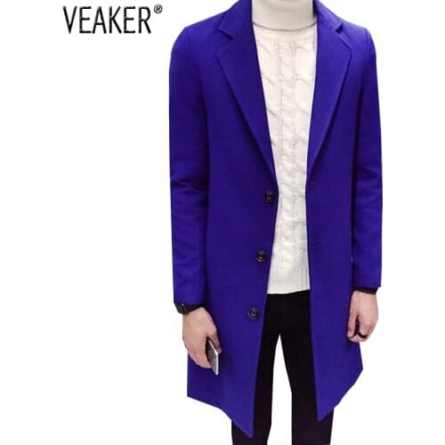 VEAKER Mens Wool Coats