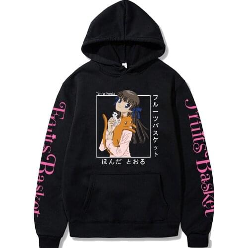 Fruits Basket Tohru Honda Japan Anime Print Pullovers Hoodie Long Sleeve Streetwear Harajuku Women Men Clothes