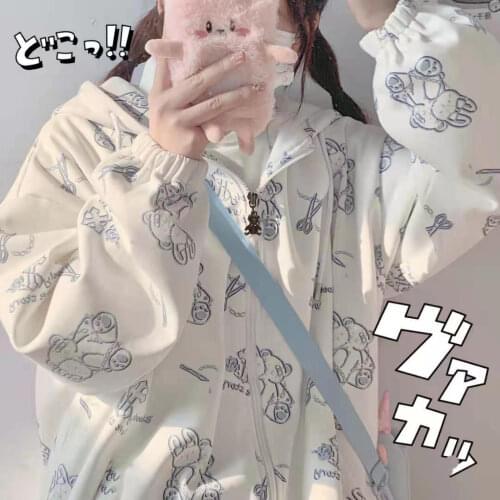 Korobov 2021 Autumn Winter Korean Women Cartoon Coats Women Japanese Vintage Kawaii Jackets Female Streetwear Outwear Tops